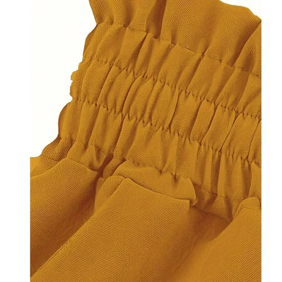 Plus Paper bag High Waisted Pockets Wide leg pants - Picture 11 of 15